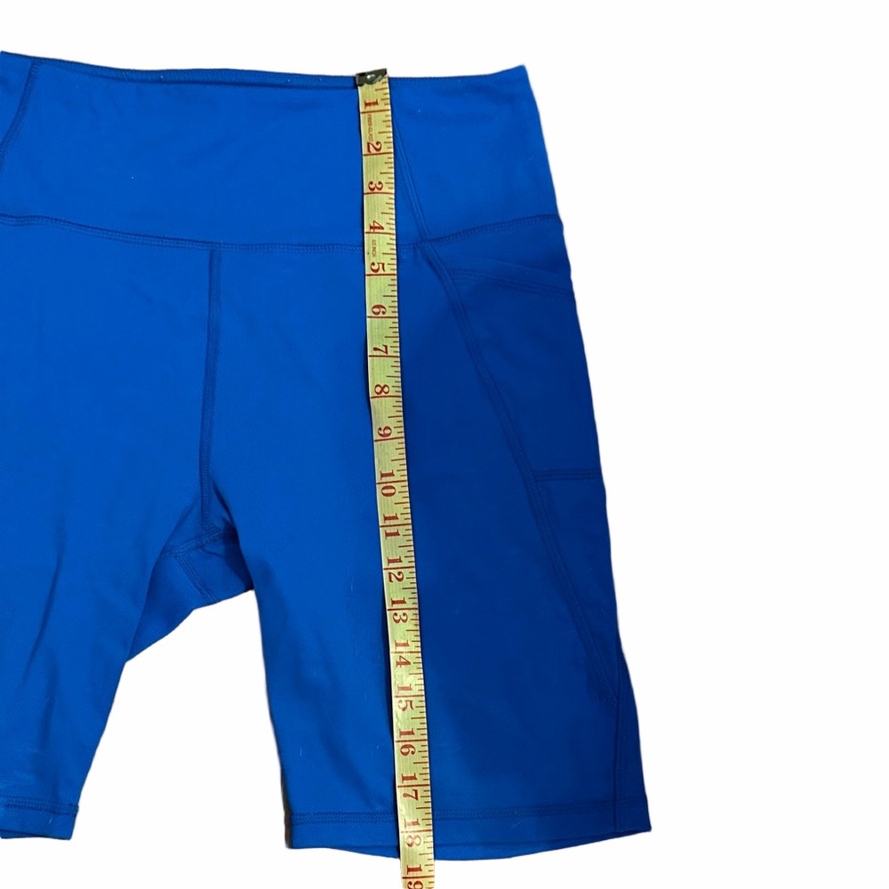 Women's Blue Athletic Shorts - Picture 3 of 6